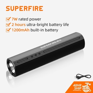 Đèn pin siêu sáng SUPERFIRE S32 chống thấm nước pin sạc
