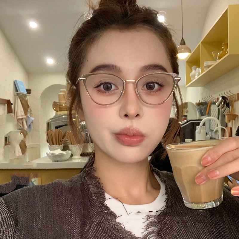 Kính Cận Nữ VIENDO Kính Gọng Mắt Mèo Chống Ánh Sáng Xanh Tia UV Thời Trang -1.00/-1.50/-2.00/-2.50/-3.00/-3.50/-4.00