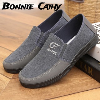 Bonnie Cathy  Giày Vải Đế Mềm Chống Trượt Thoáng Khí Cho Đàn Ông Trung Niên