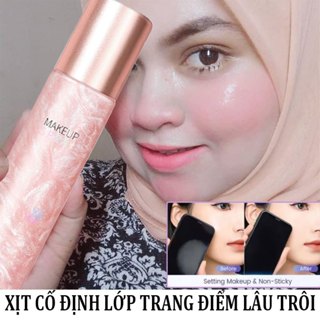 🎁100% Chính Hãng🎁 xịt khoá makeup xịt khóa makeup sịt khoáng makeup 120ml kiểm soát dầu lớp trang điểm lâu trôi suốt 12 giờ không nhờn giữ nó sáng bóng chống