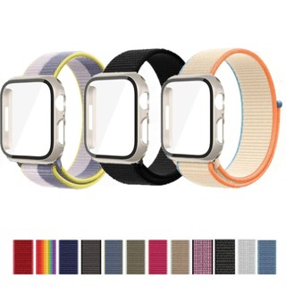 Dây đeo sợi nylon phong cách thể thao cho Ultra2 iiWatch Series 9 8 7 SE 6 5 4 3 2 1 Ultra 49mm for smart Watch 45mm 41mm 44mm 40mm 42mm 38mm Ultra2