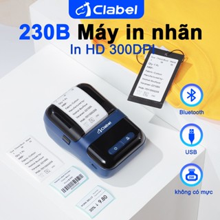 Máy in nhãn Clabel 230B HD 300DPI Máy in nhiệt Bluetooth di động Hỗ trợ biên nhận/nhãn Chức năng kép