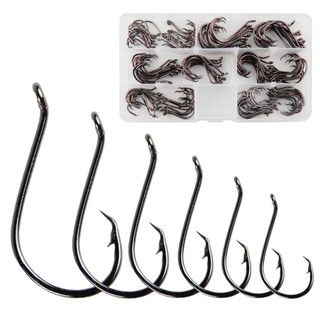 Hộp 160 lưỡi câu cá 2 lưỡi câu bằng thép cacbon