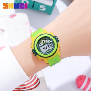 Skmei Hoạt Hình Dễ Thương Đèn LED Đồng Hồ Bấm Giờ Đồng Hồ Trẻ Em 50m Chống Nước Trẻ Em Đồng Hồ Đeo Tay Kỹ Thuật Số Cho Bé Trai Bé Gái Đồng Hồ Báo Thức