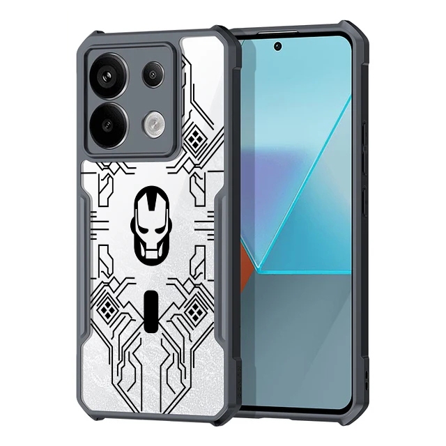 Ốp lưng trong suốt chống sốc phong cách Mecha sang trọng Xiaomi Redmi A5 A3 2024 4G K50i K40S K70E K