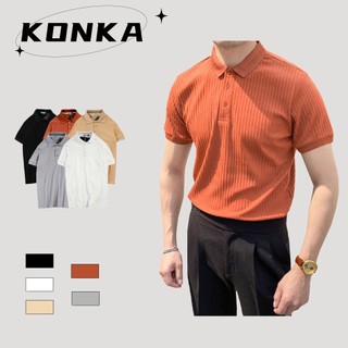 Áo Polo nam, chất liệu thun gân co giãn 5 màu cơ bản