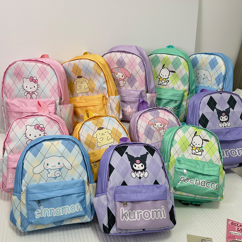 Ba lô trẻ em chất lượng cao kuromi ba lô giai điệu túi đi học hello kitty túi đi học pochacco bagpac