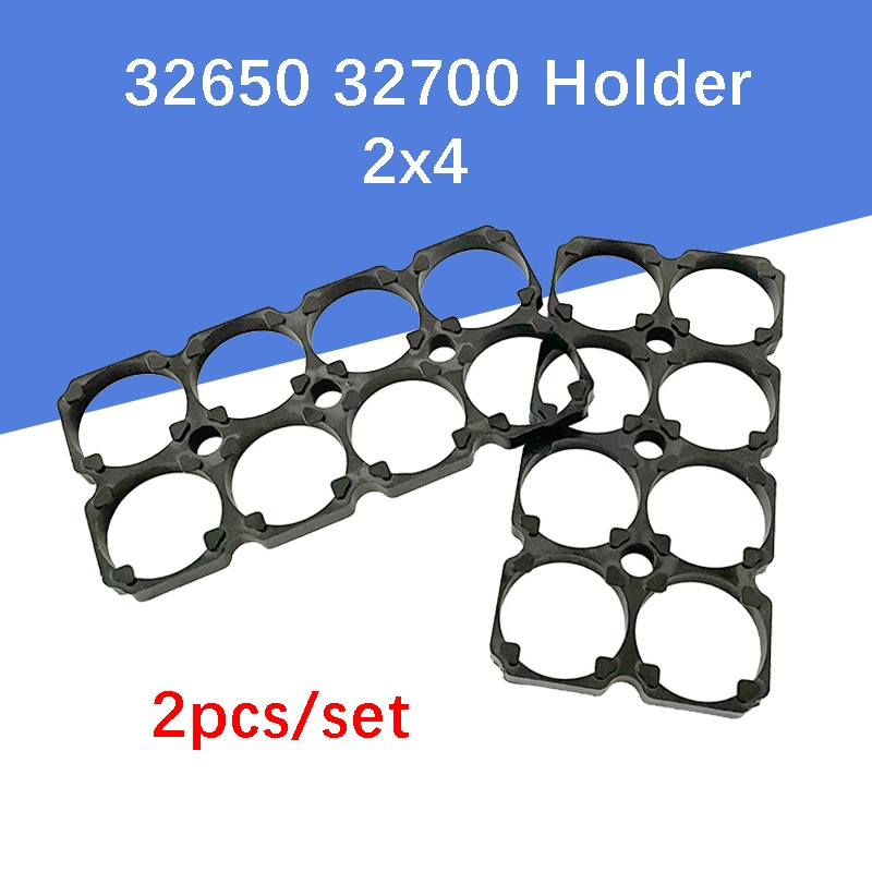 2 Chiếc 32650 Giá Đỡ Pin 2x4 Tích Hợp 32650 32700 Pin Cell Giá Đỡ Nhựa Cho DIY lithium-ion Pin Không