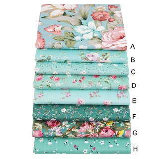 Vải 100% Cotton, Vải Cotton Kain DIY, Cotton Kain (Green Series 2)