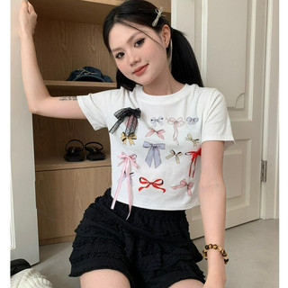 Áo thun ngắn tay ngắn in nơ 72998