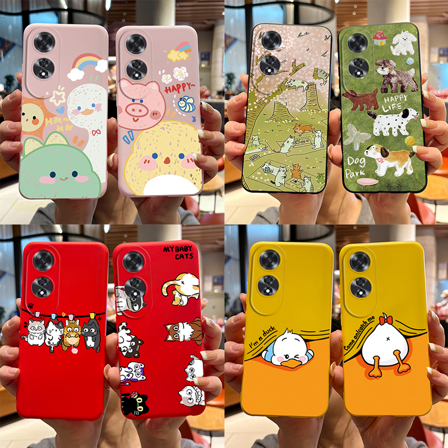 Dành Cho OPPO A60 Ốp Lưng Silicon Mềm Chống Sốc Bảo Vệ Kẹo Sơn Cho OPPO A60 A 60