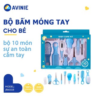 AVINIE Bộ Bấm móng tay cho bé đa năng 10in1  (Cắt móng tay cho bé) Sơ Sinh Bộ Chăm Sóc Sức Khỏe Cho,Bénhiệt kế điện tử cho bé,lược chải tóc cho bé JR6003