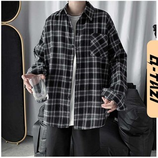 Q Tazi Tay áo dài kẻ sọc đường phố mới Lỏng lẻo áo khoác giản dị Thích hợp cho cả nam giới và phụ nữ