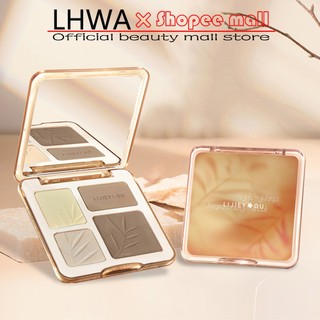 Bảng Phấn Mắt LHWA 4 Màu Mờ 3d Phấn Mắt Lâu Trôi Không Thấm Nước