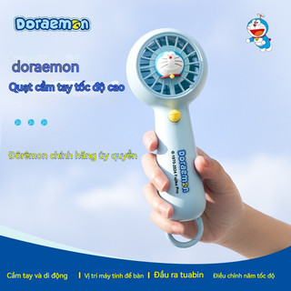 2024 Quạt nhỏ tốc độ cao cầm tay Doremon phong cách mới, Quạt để bàn yên tĩnh gió cao, Quạt Mini Turbo di động ngoài trời