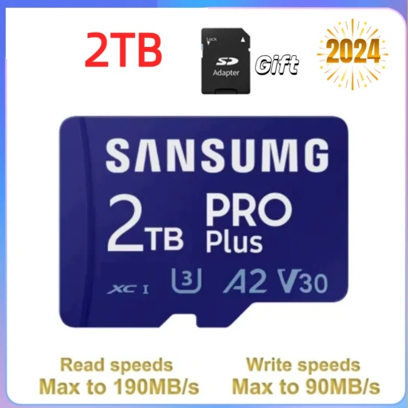 Thẻ Micro SD Chính Hãng 2TB 1TB Thẻ Nhớ Memori Lớp 10 TF MicroSD Thẻ TF SDXC 1TB U3 4K Cho Điện Thoạ