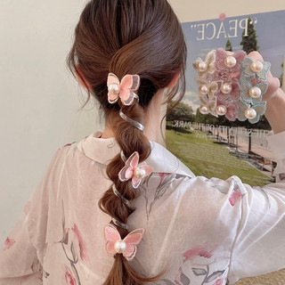 Dây điện thoại bím tóc siêu cổ tích bướm bướm bong bóng bím tóc đuôi ngựa bện tóc dụng cụ tiện dụng