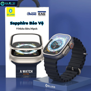 Blueo Sapphire & Titan hợp kim thiết lập Kính cường lực cho miếng dán iwatch ultra / ultra 2  Thang độ cứng Mohs 9 chống trầy xước và chống thấm nước