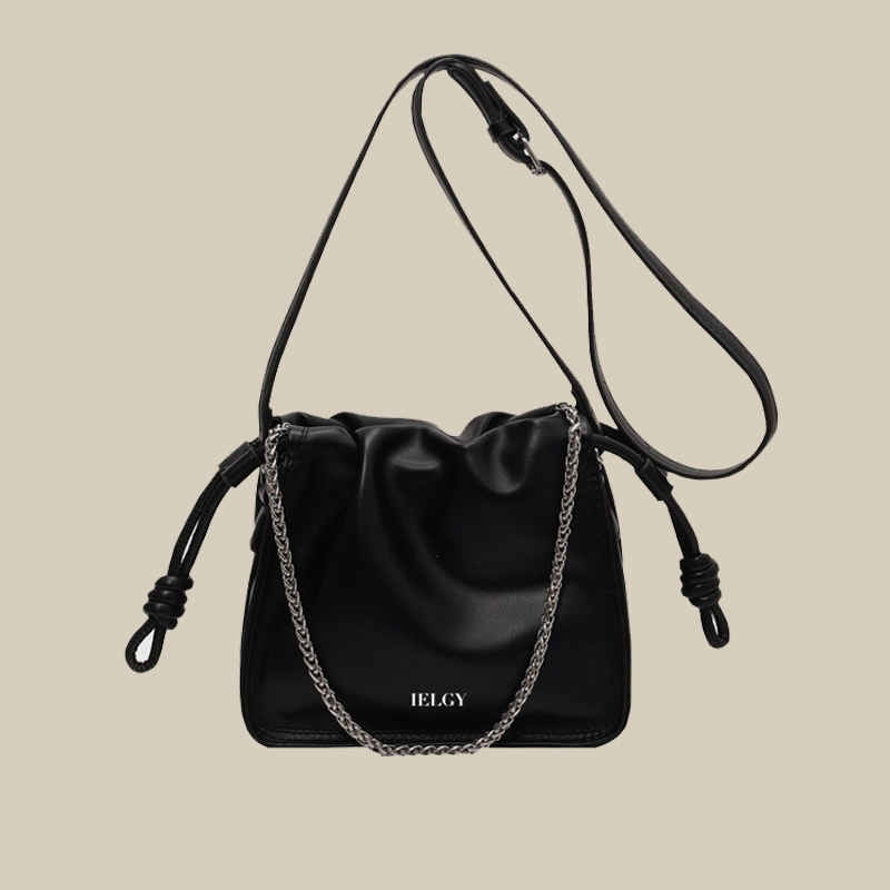 IELGY Túi Đeo Chéo Vai Mùa Hè Với Dây Xích Xếp Ly Độc Đáo