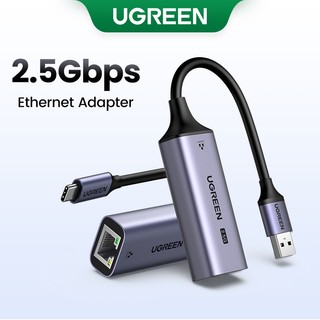 Bộ chuyển đổi Ethernet UGREEN USB-A / C 3.0 sang 2.5Gbps Thẻ mạng có dây 15cm cho Windows, Mac OS, Hỗ trợ máy tính xách tay Macbook Dell XPS, iPad