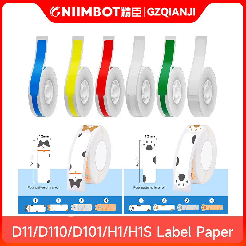NIIMBOT D11 D110 D101 Mini Nhãn Nhiệt Máy In Giấy Chống Thấm Nước Chống Dầu In Nhãn Không Keo Dán Bă