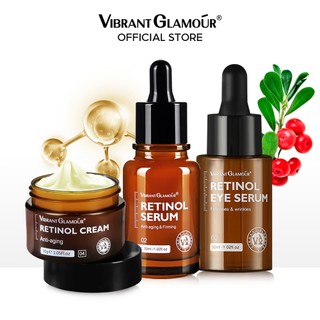 VIBRANT GLAMOUR Bộ 3 sản phẩm dưỡng da gồm kem dưỡng + tinh chất + tinh chất cho mắt chống lão hóa