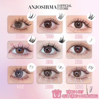 ANJOSIRMA Lông mi giả bó mỏng, tự nhiên, ham muốn và lười biếng ba bộ Có thể được tái sử dụng nhiều lần，Trang điểm tự nhiên