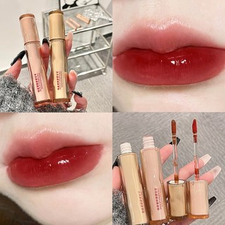 Gege bear Lens Mirror Lip Glaze Dưỡng ẩm Màu Rendering Lâu trôi Không dễ phai Jelly Glass Toot Lip
