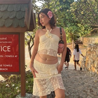 Weird Puss Lạ Puss Váy Gợi Cảm Thường Ngày Phù Hợp Với Dây Tắt Tay Frenulum Rốn Lộn Lưng Nhìn Xuyên Qua Quấn Mông Mini Đa Năng Ngày Lễ Biển Bãi Biển Phong Cách Bầu Không Khí 2024 Mới