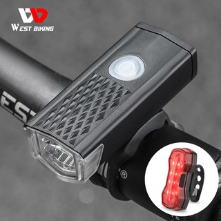 WEST BIKING Xe Đạp Đèn Trước Bộ Đèn Hậu Có Thể Sạc Lại Đèn Pin Xe Đạp Đèn Pha Chống Thấm Nước Tiện Lợi Ouick Phát Hành Ánh Sáng MTB Xe Đạp Đường Bộ Phụ Kiện
