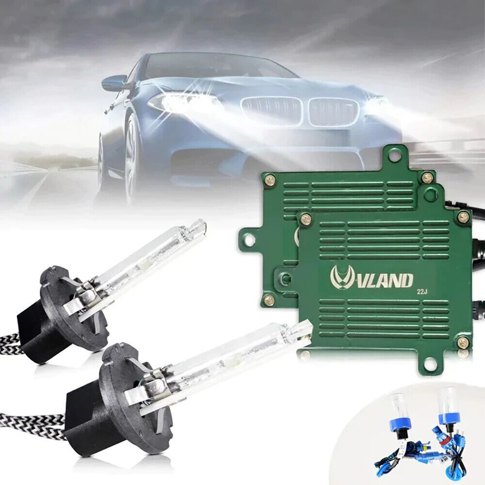 VLAND 2 Bóng Đèn Xenon D2H Bộ HID Chuyển Đổi Với Chấn Lưu 6000K 35W Cao Thấp Tia Sáng Trắng