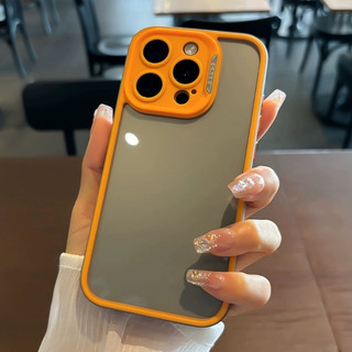 【Contrasting design/Transparent acrylic hard case/Black】Ốp lưng compatible for iPhone 15 14 13 12 pro max case