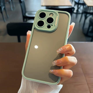 【Contrasting design/Transparent acrylic hard case/Black】Ốp lưng compatible for iPhone 15 14 13 12 pro max case