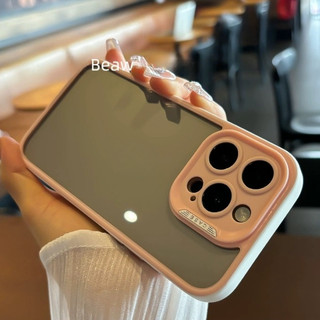 【Contrasting design/Transparent acrylic hard case/Black】Ốp lưng compatible for iPhone 15 14 13 12 pro max case