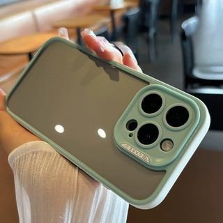 【Contrasting design/Transparent acrylic hard case/Black】Ốp lưng compatible for iPhone 15 14 13 12 pro max case