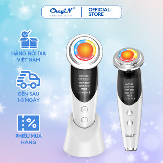 Máy mát xa da mặt CKEYIN MR528 7 trong 1 có đèn LED cải thiện quầng thâm nếp nhăn nâng cơ da