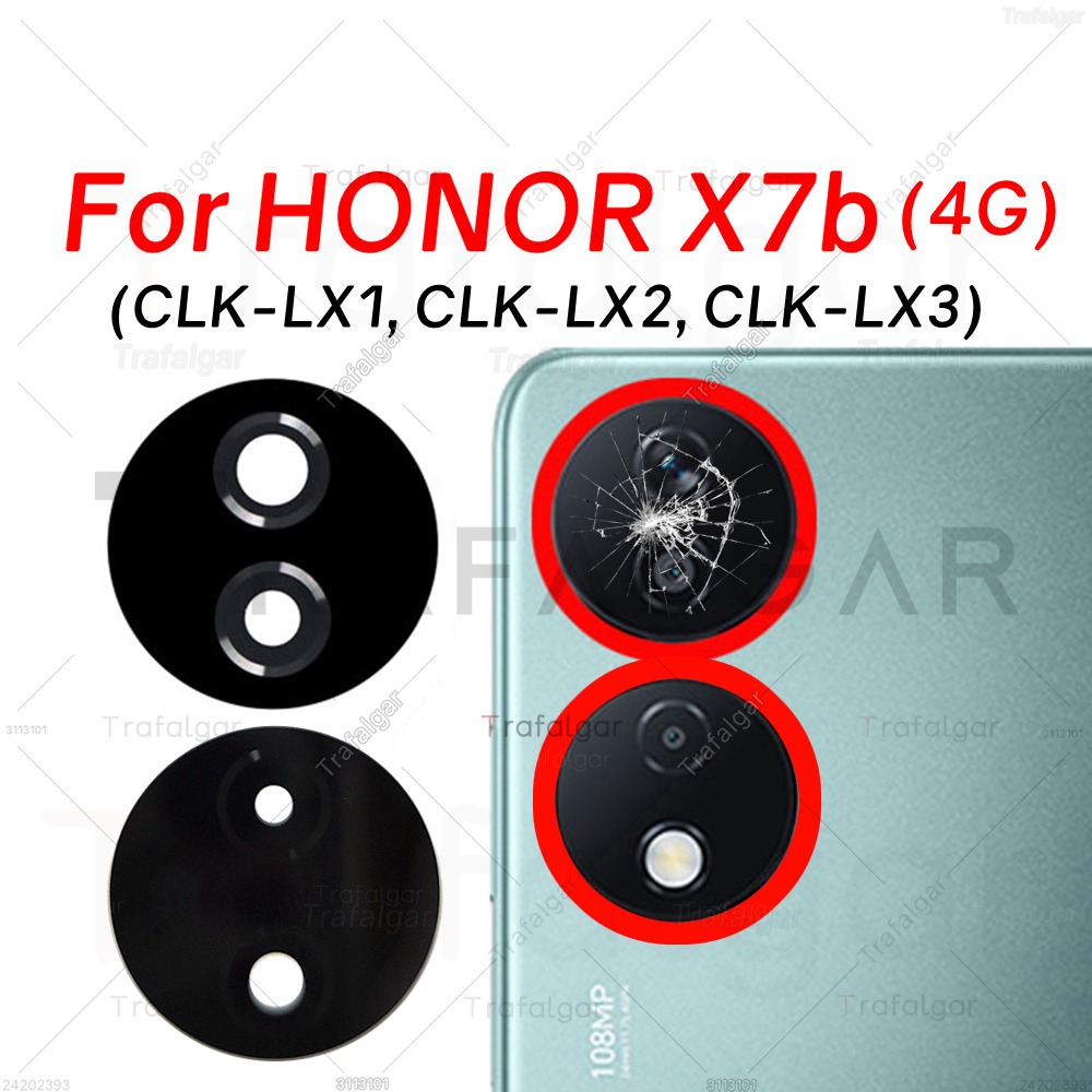 Ống kính kính kính máy ảnh phía sau cho Honor X7b 4G CLK-LX1 CLK-LX2 CLK-LX3 Thay thế bằng nhãn dán 