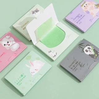 Set 100 Giấy Thấm Dầu Chiết Xuất Trà Xanh / Giấy thấm dầu di động có thể tháo rời
