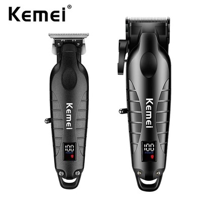 Kemei 2290 2293 Chuyên Nghiệp Không Dây Cắt Tóc Nam Cắt Tóc Phai Màu Và Zero Gapped Tông Đơ Cắt Tóc Điện Bộ
