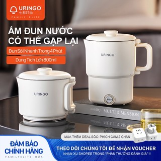 Uringo Ấm Điện Đun Nước Cách Nhiệt Có Thể Gập Lại Được (800ml) QC-SS02