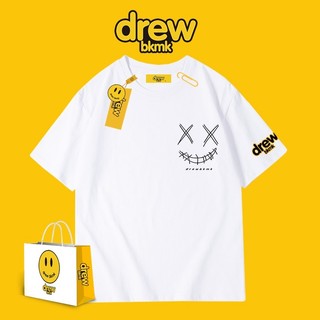 Áo thun nam tay ngắn dáng rộng phong cách châu Âu và Mỹ Drew Smiley Face