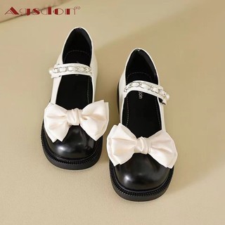 Agsdon Giày Đơn  Nơ Nữ Dễ Thương jk 2024 Phong Cách Mới Mùa Hè Mary Jane Giày