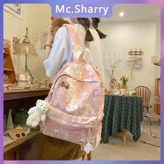 Mc.Sharry Ba lô in màu nhuộm, túi du lịch đa chức năng thông thường, ba lô học sinh dễ thương