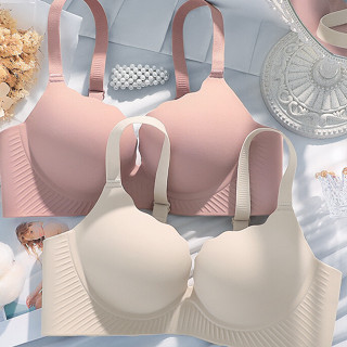Liền Mạch Không Thép Quần Lót Nữ Ngực Nhỏ Tập Hợp Ngực Phẳng Nhìn Lớn 4 Chuyên Dụng 2024 Phong Cách Mới Áo Ngực Bán Chạy