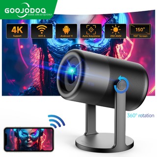Goojodoq máy chiếu di động 360° góc miễn phí 150 "màn hình lớn hd1280 * 720p 250ansi cho rạp chiếu phim tại nhà văn phòng đào tạo kinh doanh