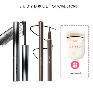  JUDYDOLL Iron Mascara + Kẻ mắt nước siêu mảnh Slim Liquid Eyeliner + TẶNG Kẹp bấm mi