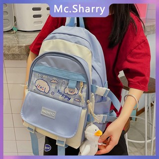 Mc.Sharry Balo Ulzzang Hàn Quốc Nam Nữ Chống Nước, Balo Thời Trang Đi Học Giá Rẻ