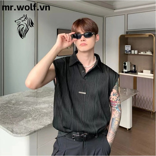 Áo thun nam có cổ sát nách Hàn Quốc đơn giản trẻ trung áo ba lỗ cho nam 2024 đen đẹp áo tanktop nam