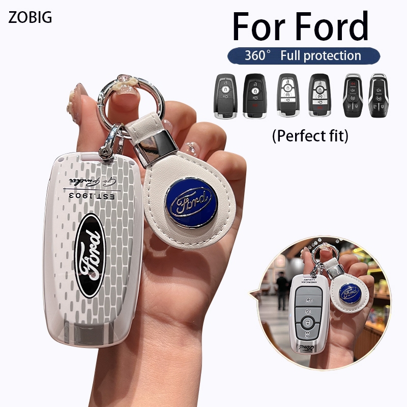Zobig MỚI Chìa Khóa Fob Dành Cho 2024 Ford Car Key Case Vỏ Phù Hợp Với Ford Edge Escape Expedition E