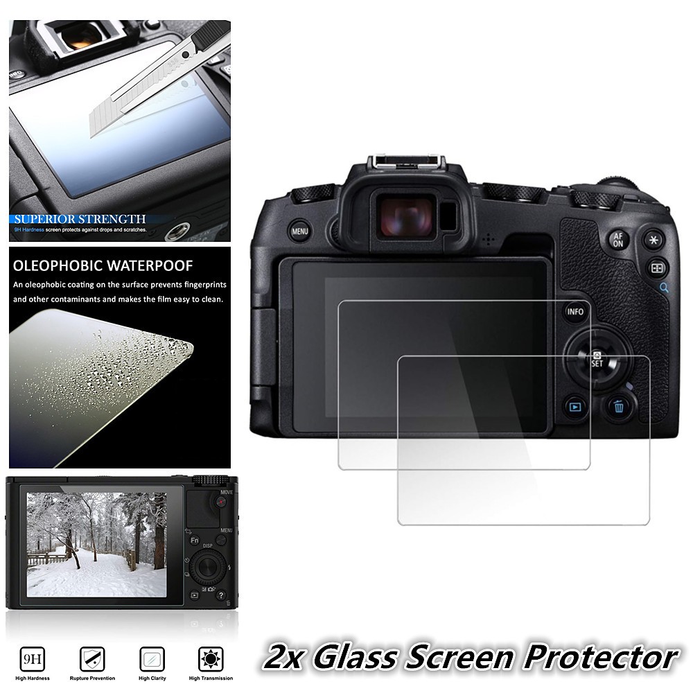 2x Kính LCD Bảo Vệ Màn Hình Cho Canon IXUS 285 HS EOS R 60D 550D 600D R50V R6V R100 R50 R10 R8 R7 R6
